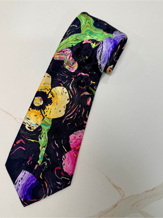 Brioni Other - Vintage Brioni 100% Silk Abstract Floral Made in Italy Luxury Designer